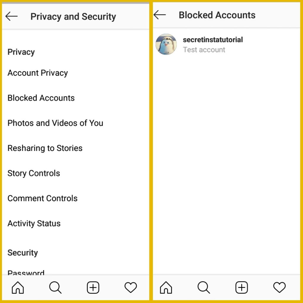 Who blocked on Instagram
