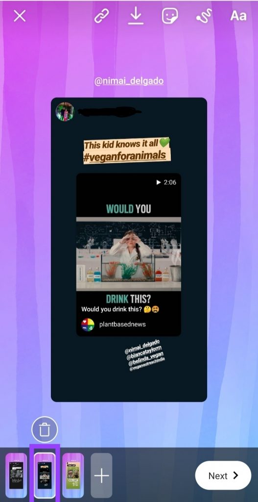 Instagram stories Shoutout Feature