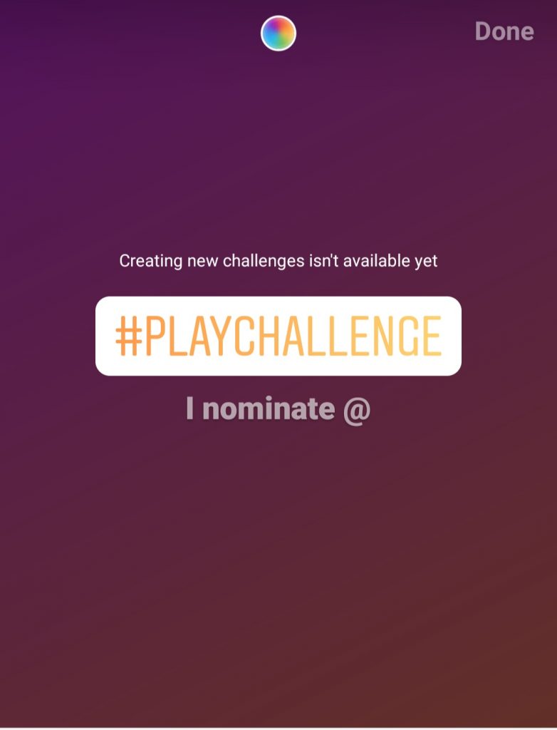 Instagram Challenge sticker