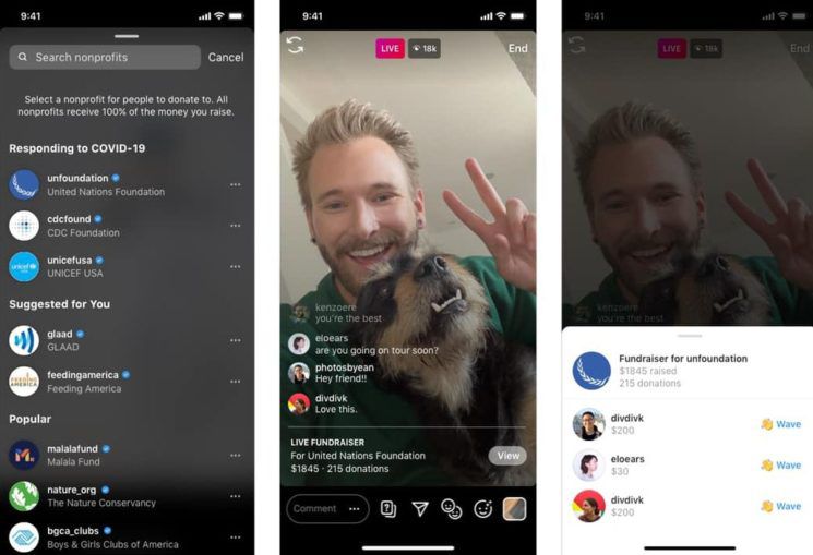 Instagram Live Fundraiser