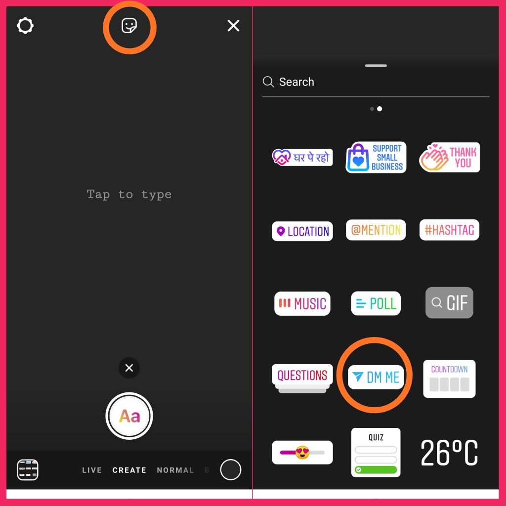 how-to-use-dm-me-sticker-on-instagram-insta-secret-tips