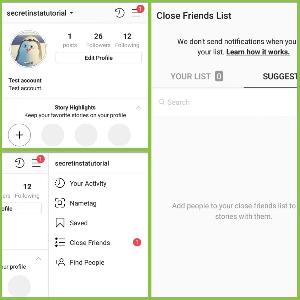 Close Friend List